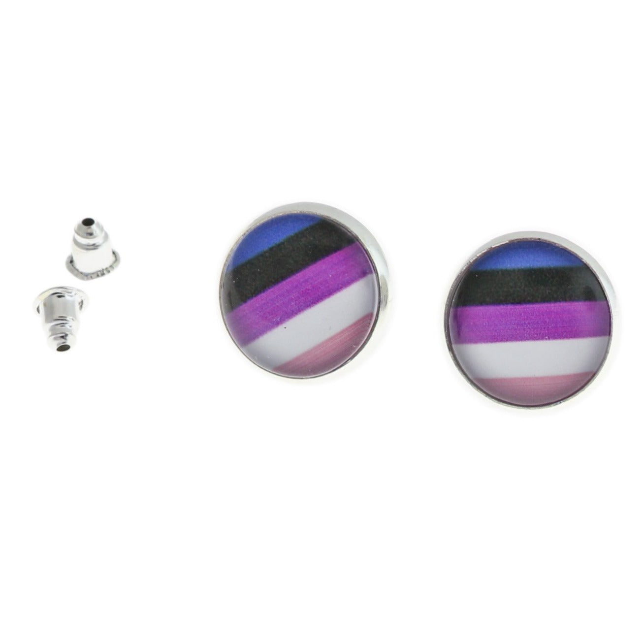 Stainless Steel Earrings - Pride Studs - 15mm - 1 Pair - Choose Your Pattern!