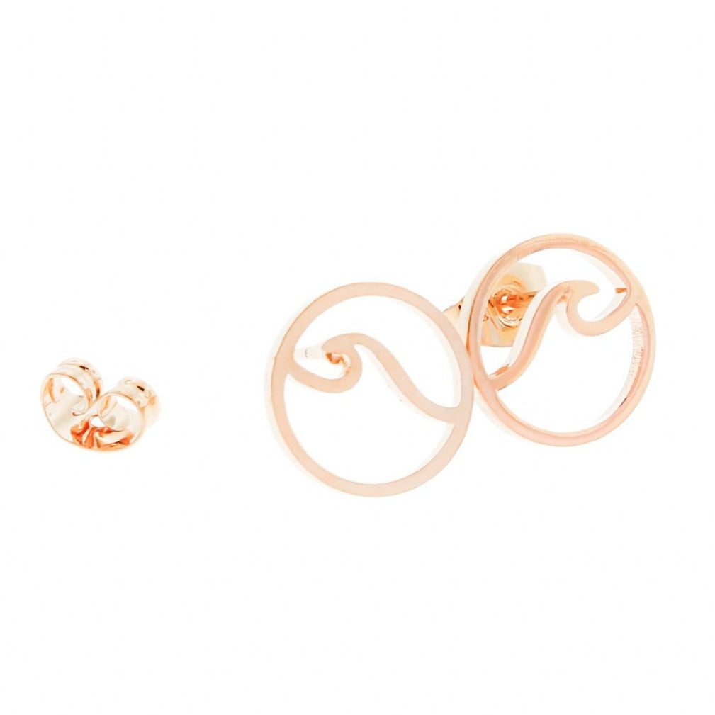 Boucles d'oreilles en acier inoxydable - Clous Vague - 12mm x 12mm - 1 Paire - Choisissez votre couleur !