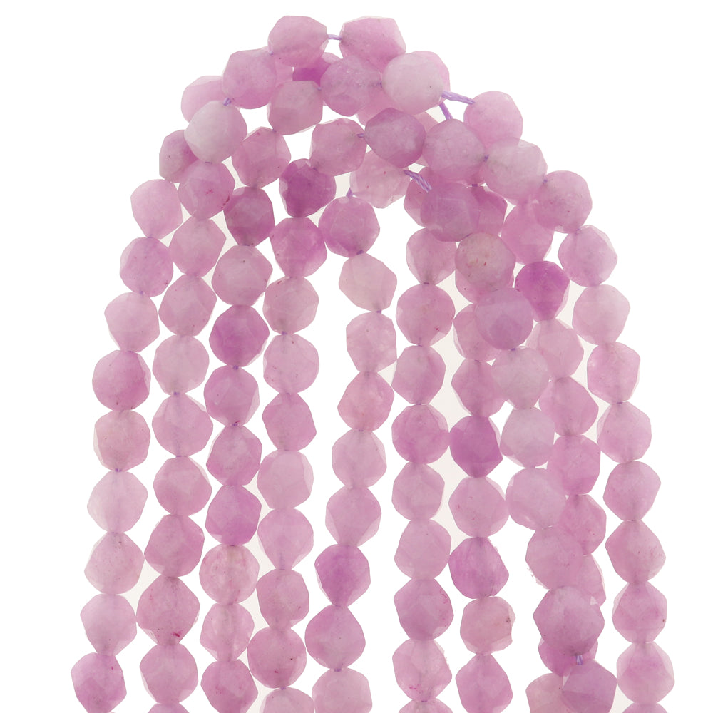 Star Cut Natural Jade Beads - 8mm - 1 Strand 47 Beads - Choose Your Color!
