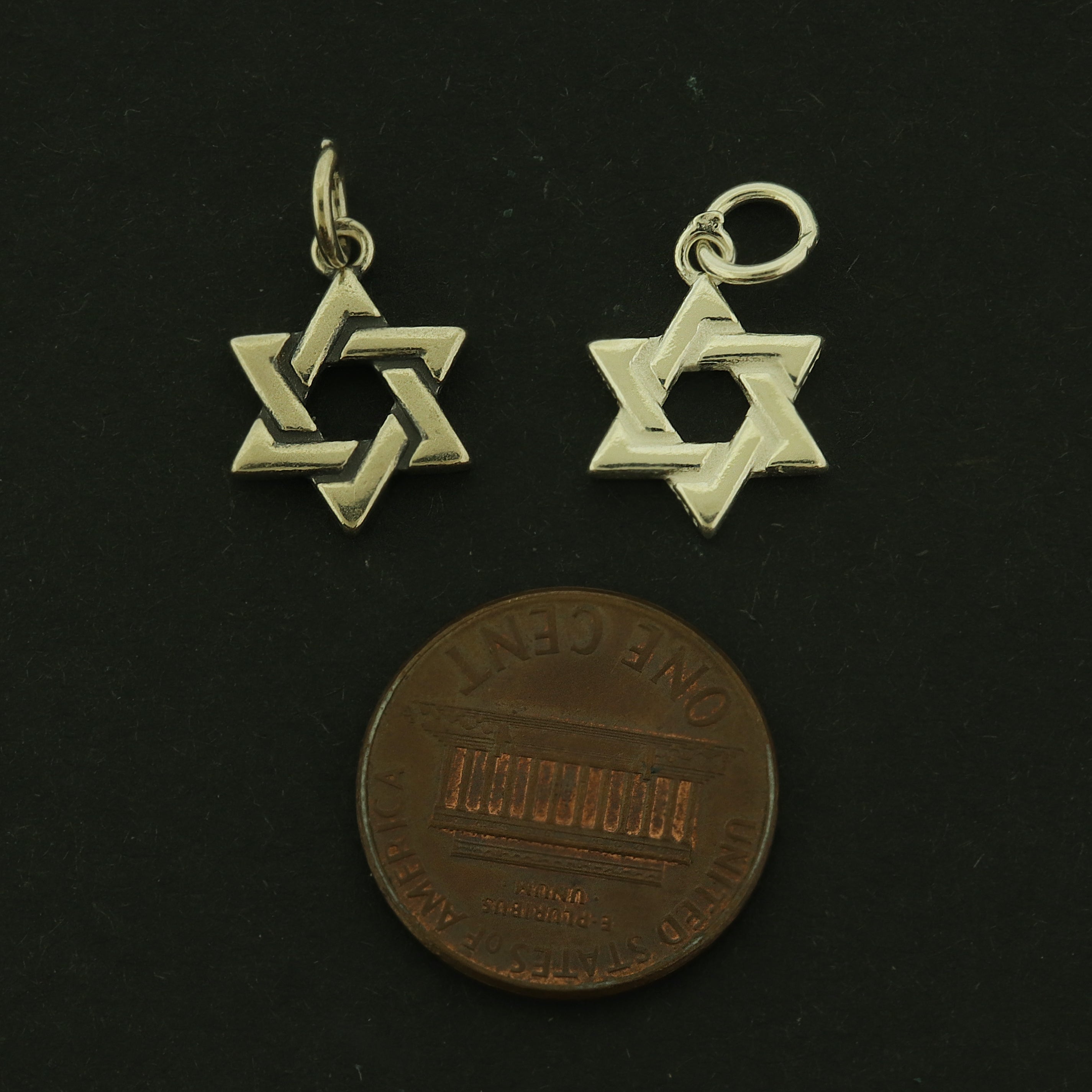 Star of David Sterling Silver Charm - Religious Pendant - Choose Your Tone!