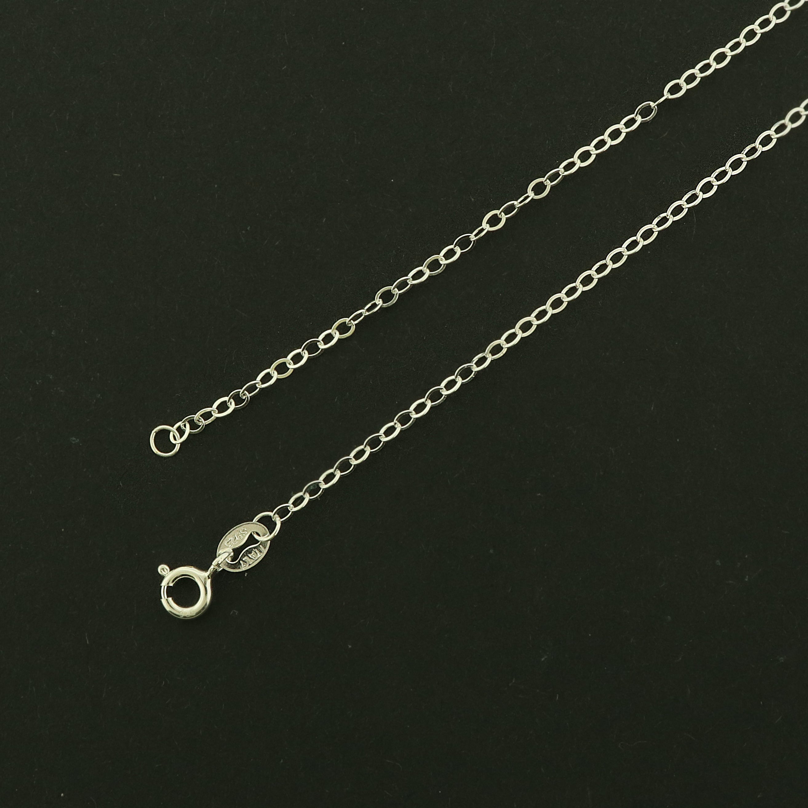 Sterling Silver Cable Chain Necklace - 1.8mm Thick - Choose Your Size!