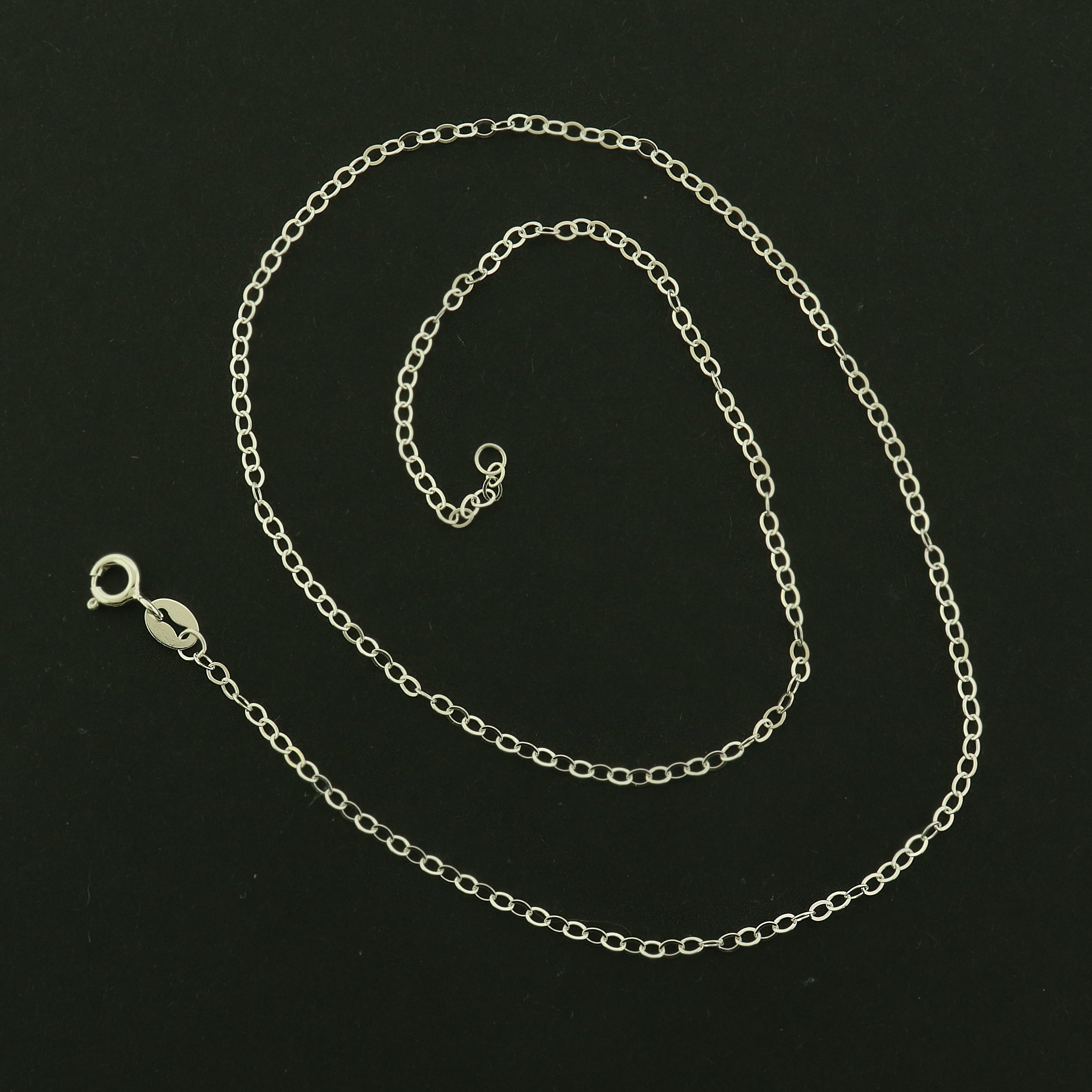 Sterling Silver Cable Chain Necklace - 1.8mm Thick - Choose Your Size!
