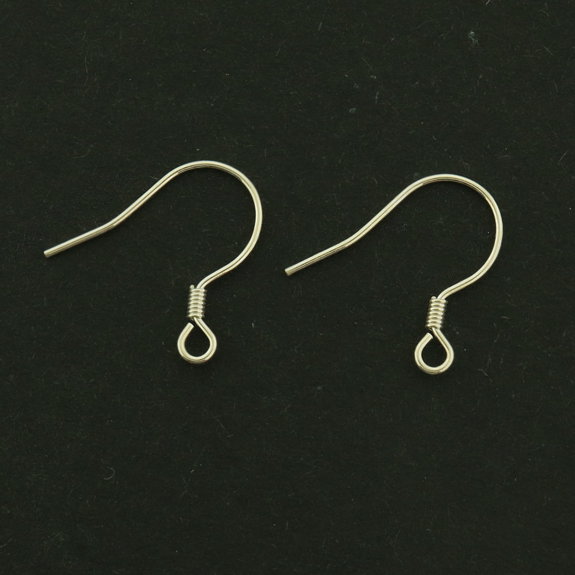 Sterling Silver French Earring Hook Wires - 2 Pairs - ST214