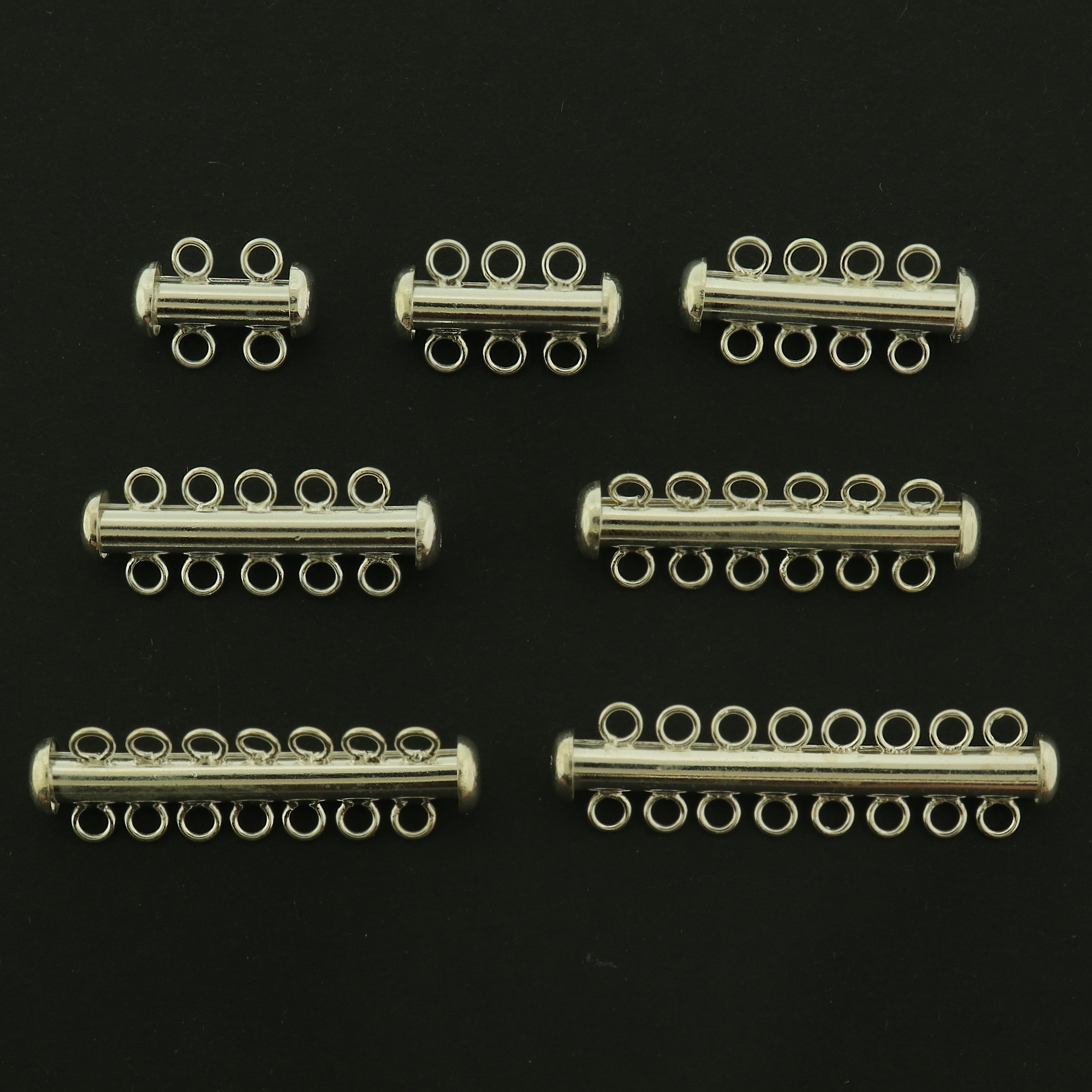 Sterling Silver Necklace Clasp for Multi-Row Chain - Layered Detangler - 1 Clasp - Choose Your Size!