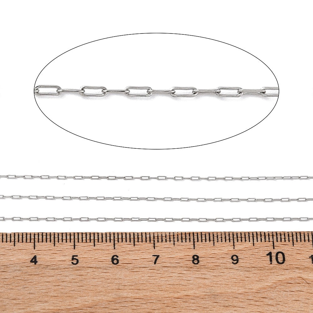 Thin Stainless Steel Paperclip Chain - 10m Roll - Choose Your Thickness!