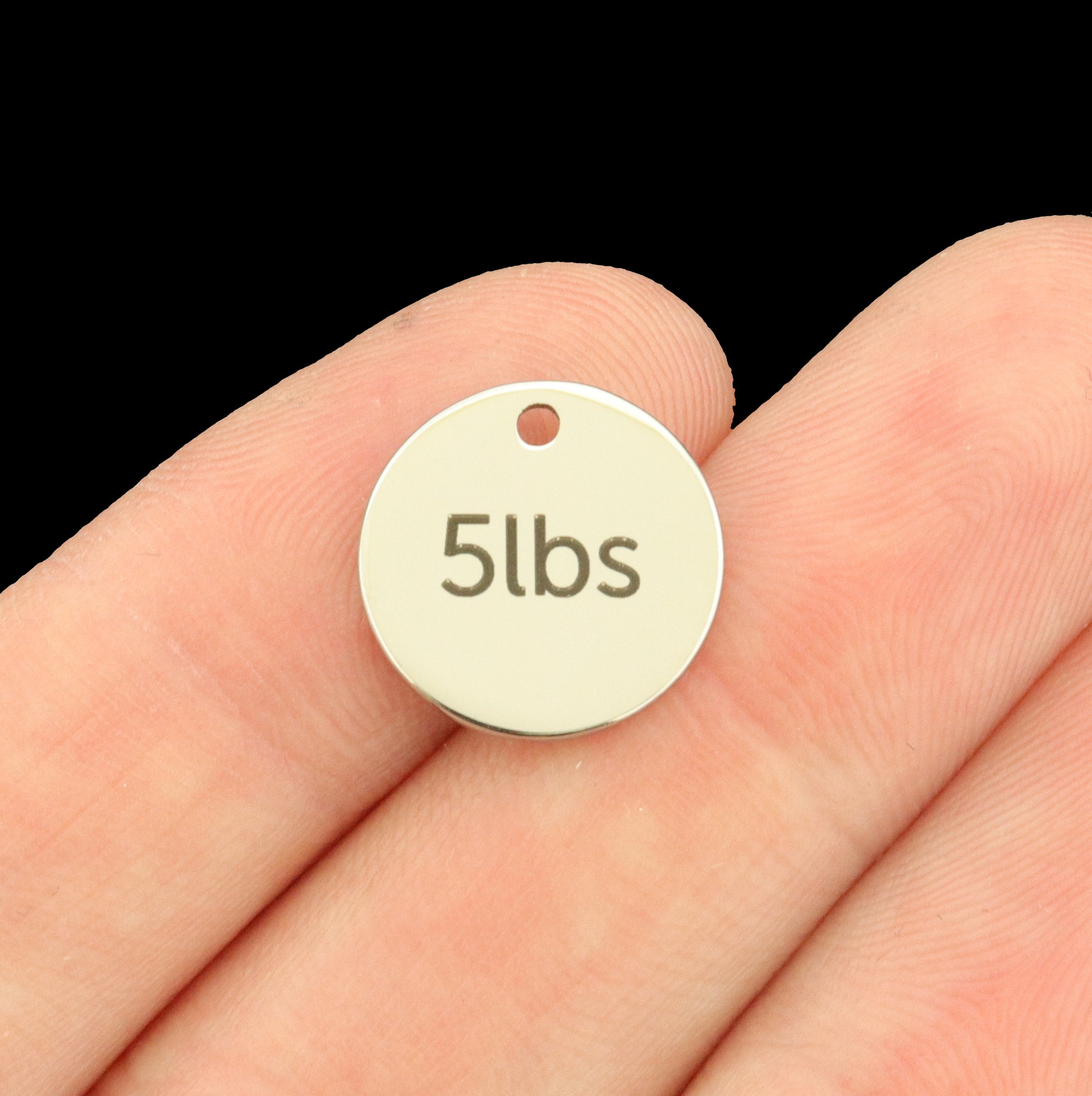Weight Loss Stainless Steel Charms - 13mm Round - Choose Your Amount!