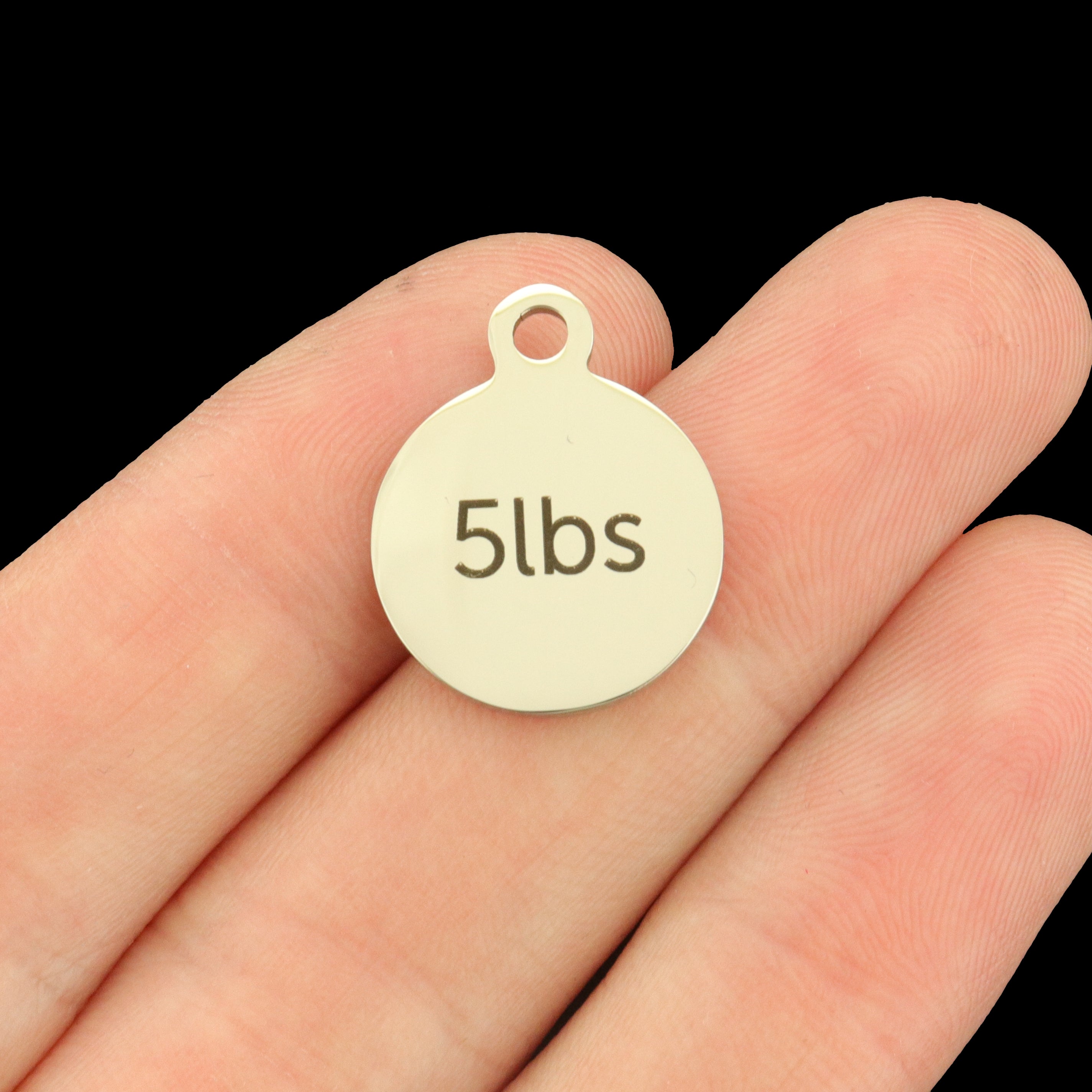 Weight Loss Stainless Steel Charms - Small Round - Choose Your Amount!