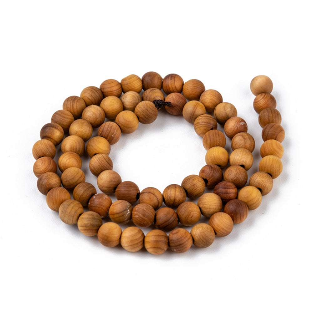 Round Natural Wood Beads - Unpolished - 1 Strand - Choose Your Size!