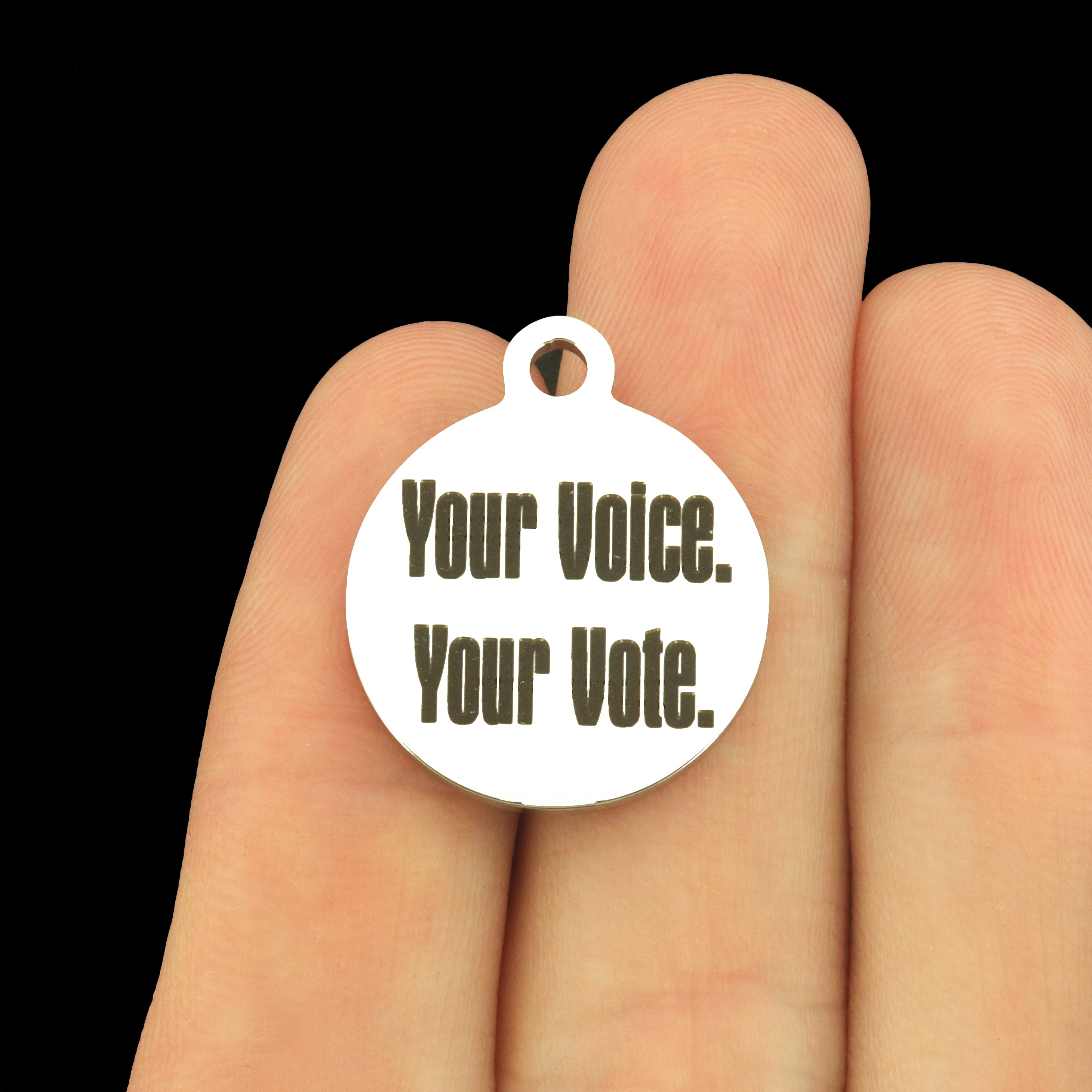 Your Voice Your Vote Stainless Steel Charms - BFS001-8372