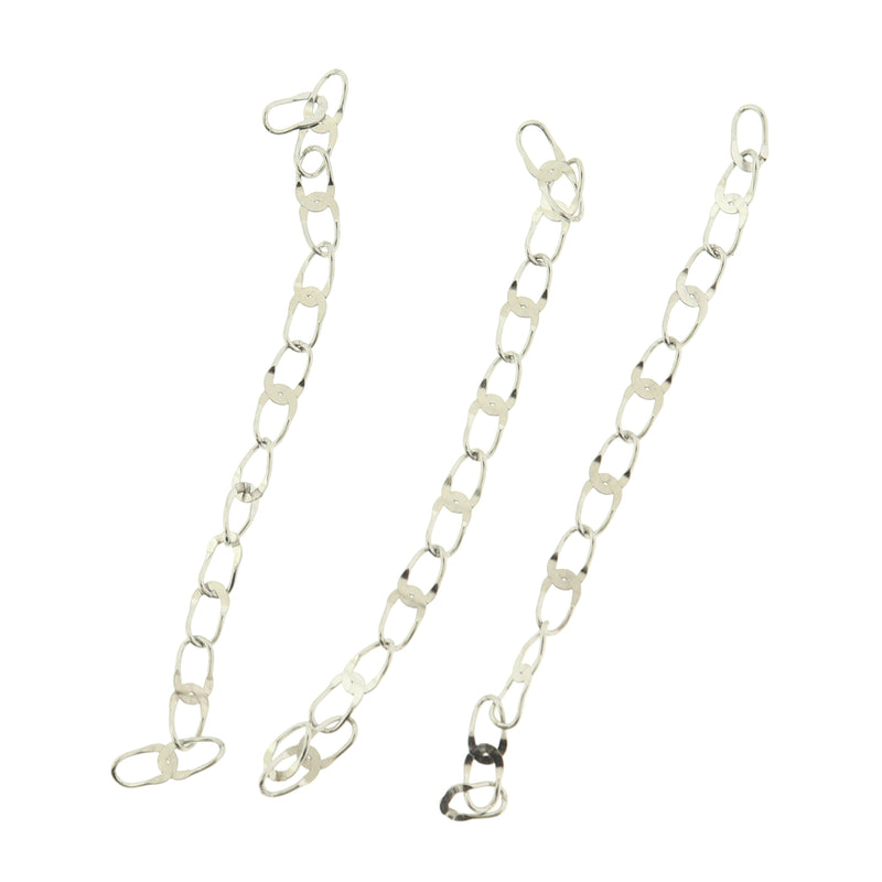 Stainless Steel Extender Chains - 58mm x 2.5mm - 4 Pieces - Choose Your Tone