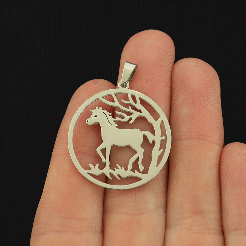 Horse Pendant Stainless Steel Charms - Choose Your Tone