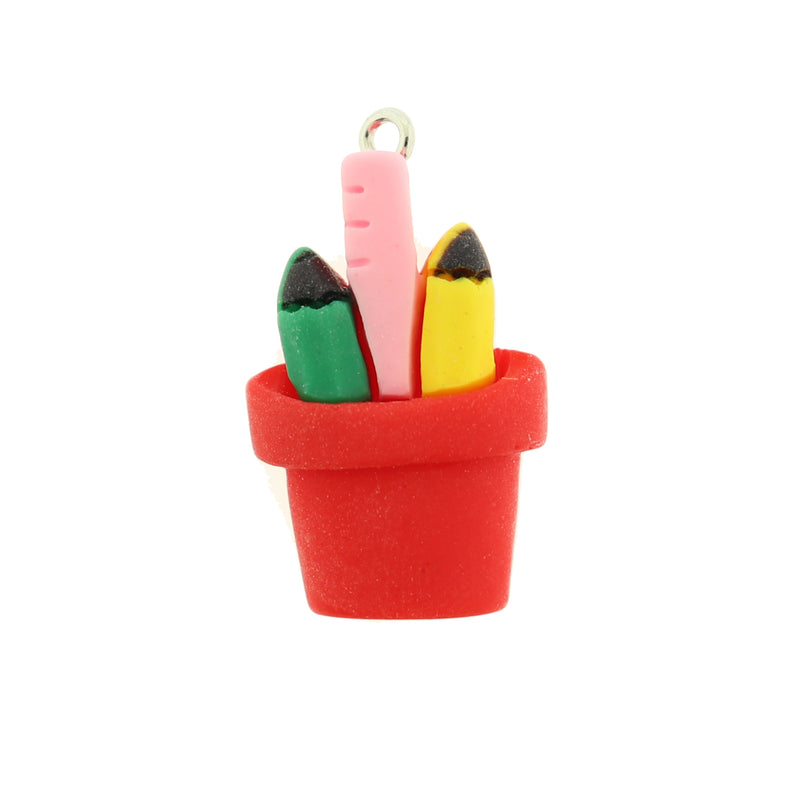 4 Pencil Case Resin Charms - K057