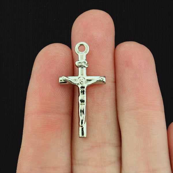 2 Cross Stainless Steel Charms - SSP657