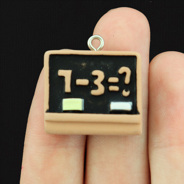 2 Blackboard Resin Charms 3D - K107