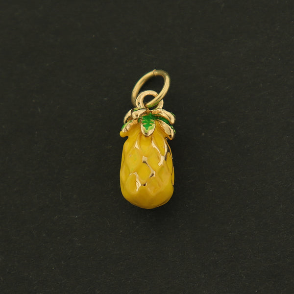 18k Pineapple Charm - Fruit Pendant - 18k Gold Plated - GLD670