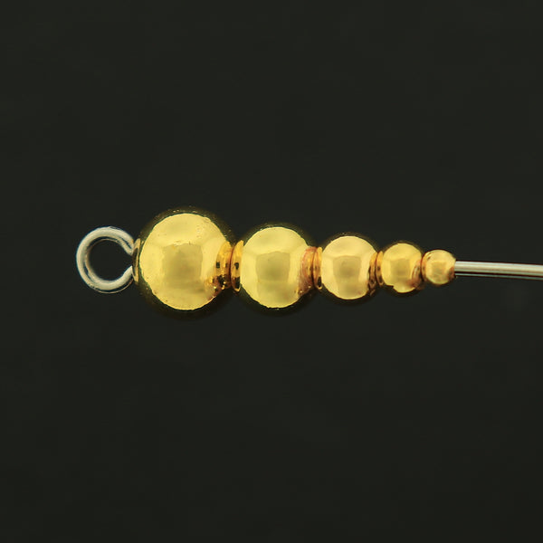 18k Spacer Beads - 100 Beads - 18k Gold Plated