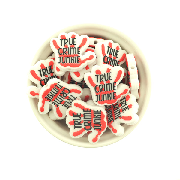 Horror Silicone Focal Beads - True Crime Junkie - 5 Beads - BDS040