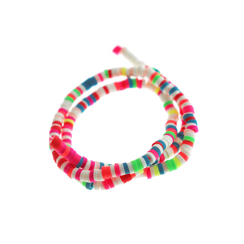 Glow in the Dark Heishi Polymer Clay Beads - 1 Strand - Choose Your Size!