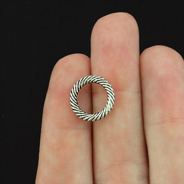 12 Linking Rings Silver Tone 13mm - SC856