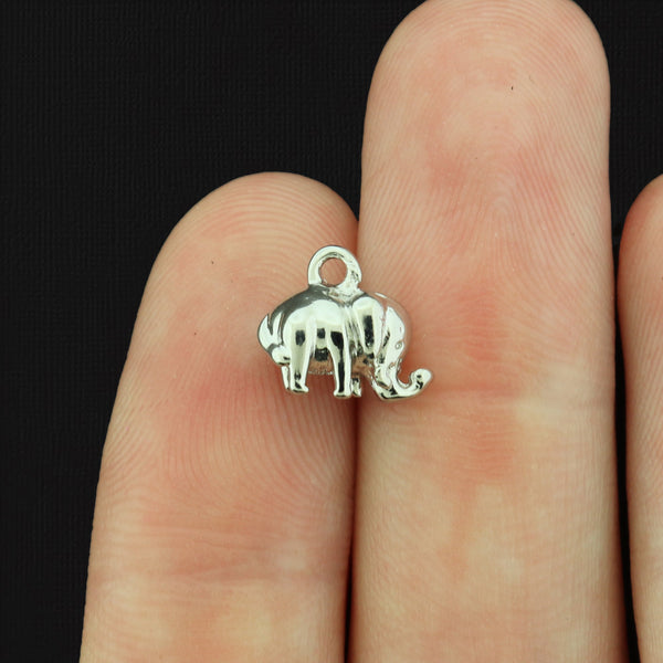 Elephant Plated Copper Connector Charm 3D - Choose Your Tone