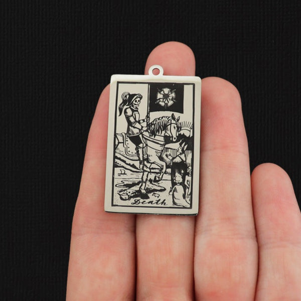 Death Tarot Card Titanium Steel Charm - SSP642