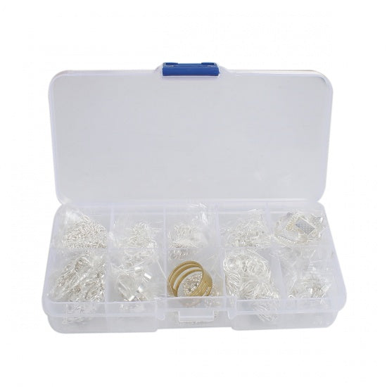 Kit de démarrage gratuit de fournitures pour bijoux – 6 finitions, plus de 700 pièces + boîte de rangement (avec toute commande de 80 $ et plus)