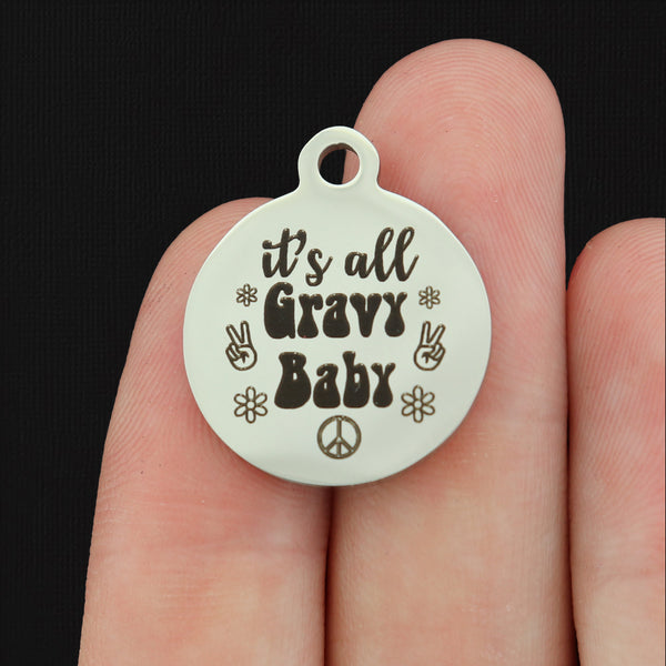It's All Gravy Baby Stainless Steel Charms - BFS001-8186