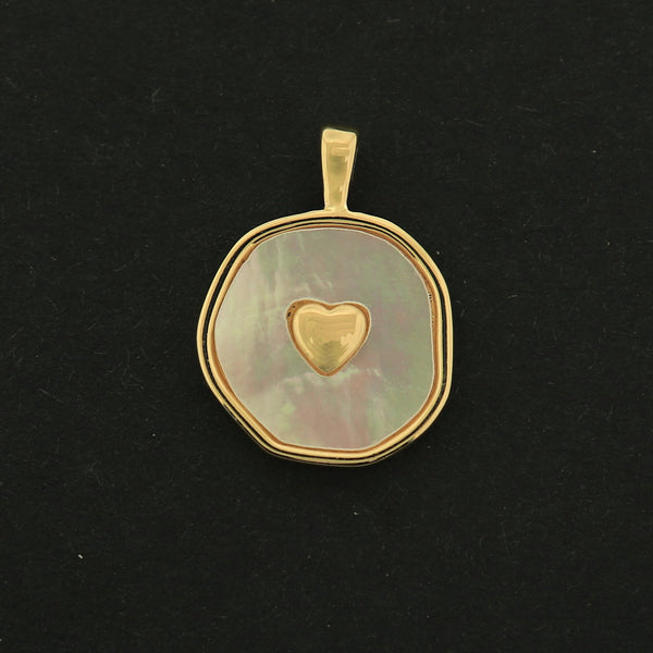 18k Heart Charm - Love Pendant - 18k Gold Plated - GLD459
