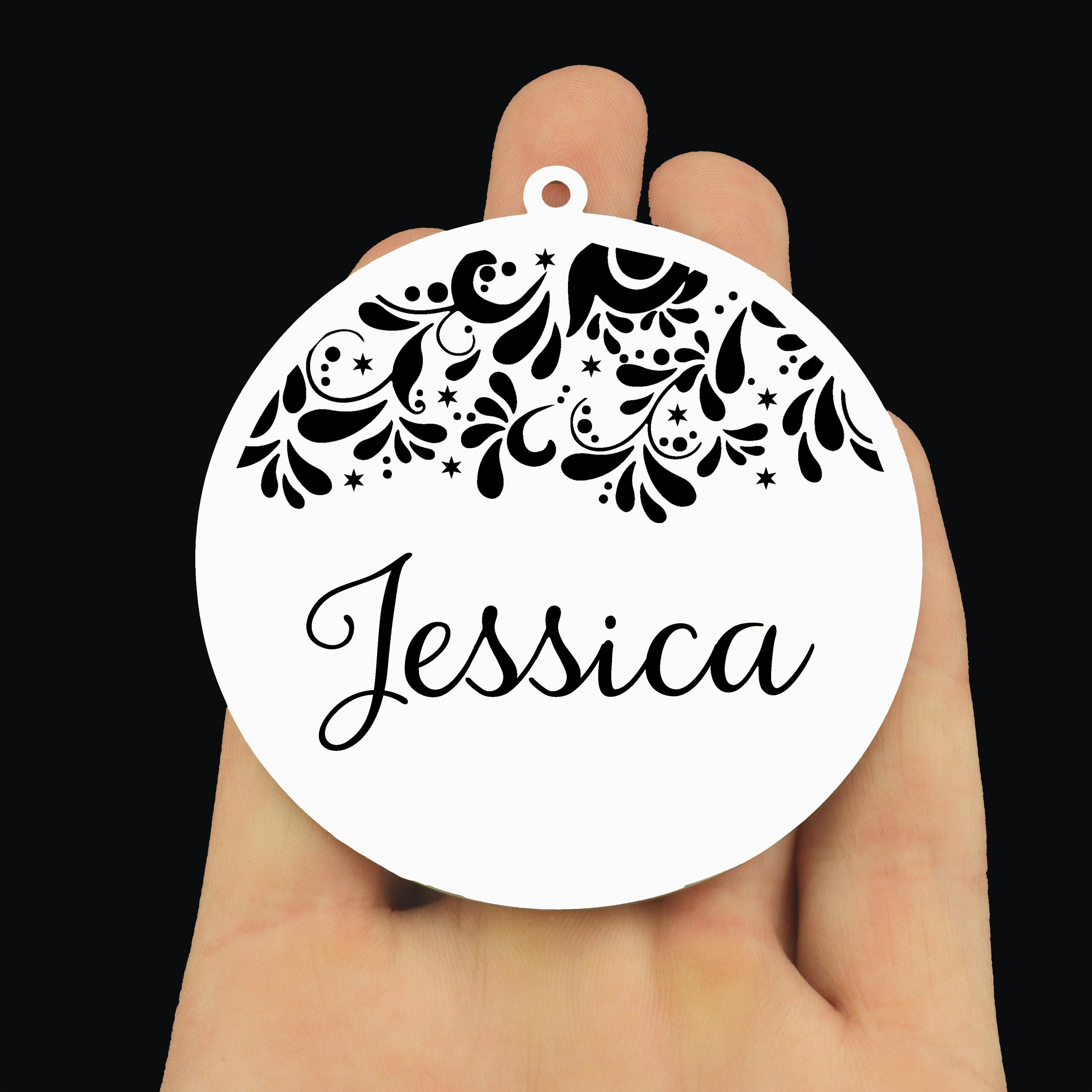 Custom Name Stainless Steel Ornament - Customize the Name!