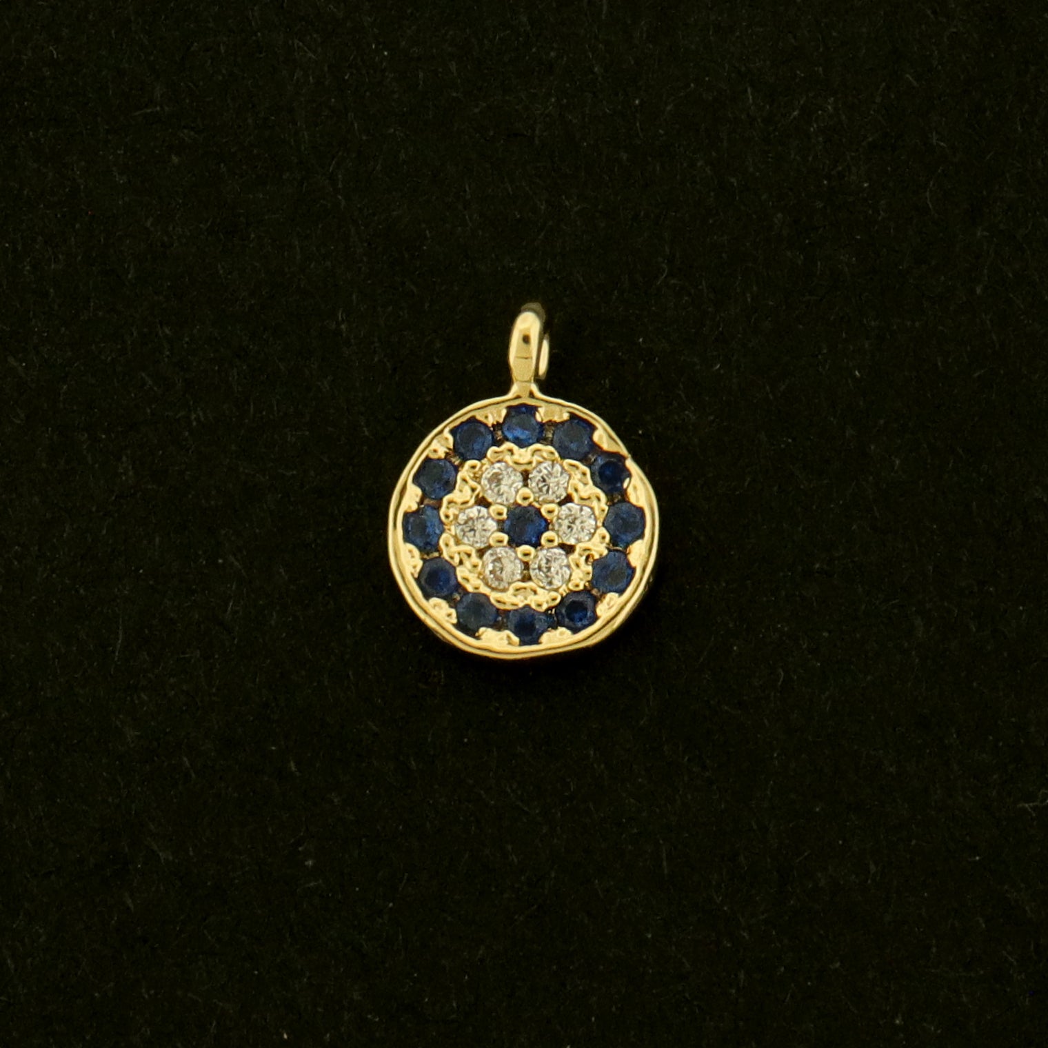 14k Gold Evil Eye Charm - Spiritual Pendant - 14k Gold Plated - GLD1310