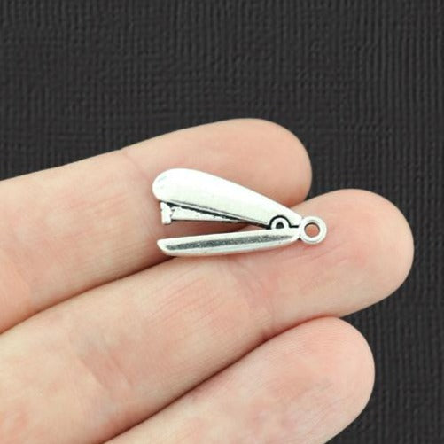 8 Office Stapler Antique Silver Tone Charms - SC3275