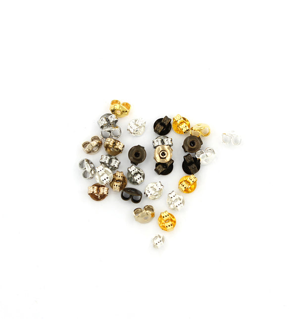 Assorted Earring Backs - 5mm x 4.5mm x 3mm - 50 Pieces - FD271