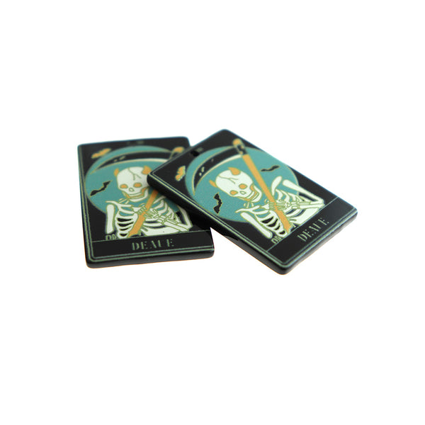 2 The Devil Tarot Card Acrylic Charms - K692