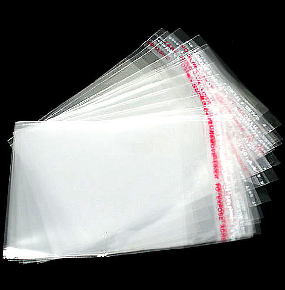 200 Cellophane Bags 90mm x 60mm Self Adhesive Seal - TL010