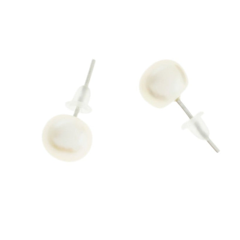 Clous d'oreilles en perles naturelles - 8 mm - 2 pièces 1 paire - Z1233
