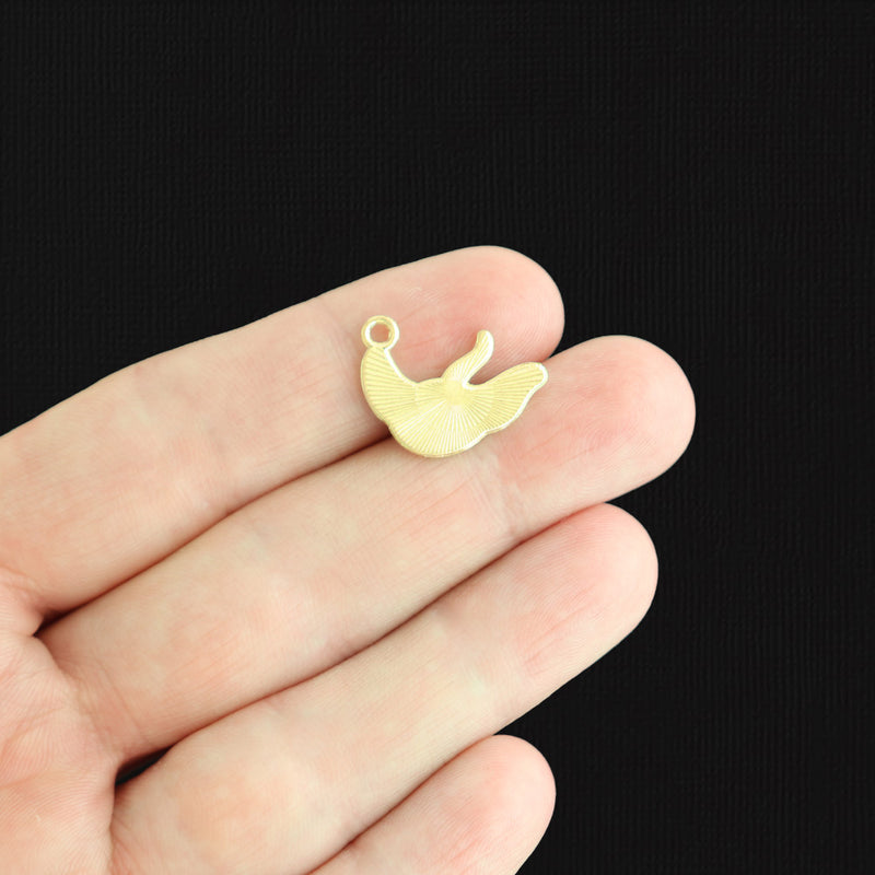 4 Stingray Gold Tone Enamel Charms - E1527