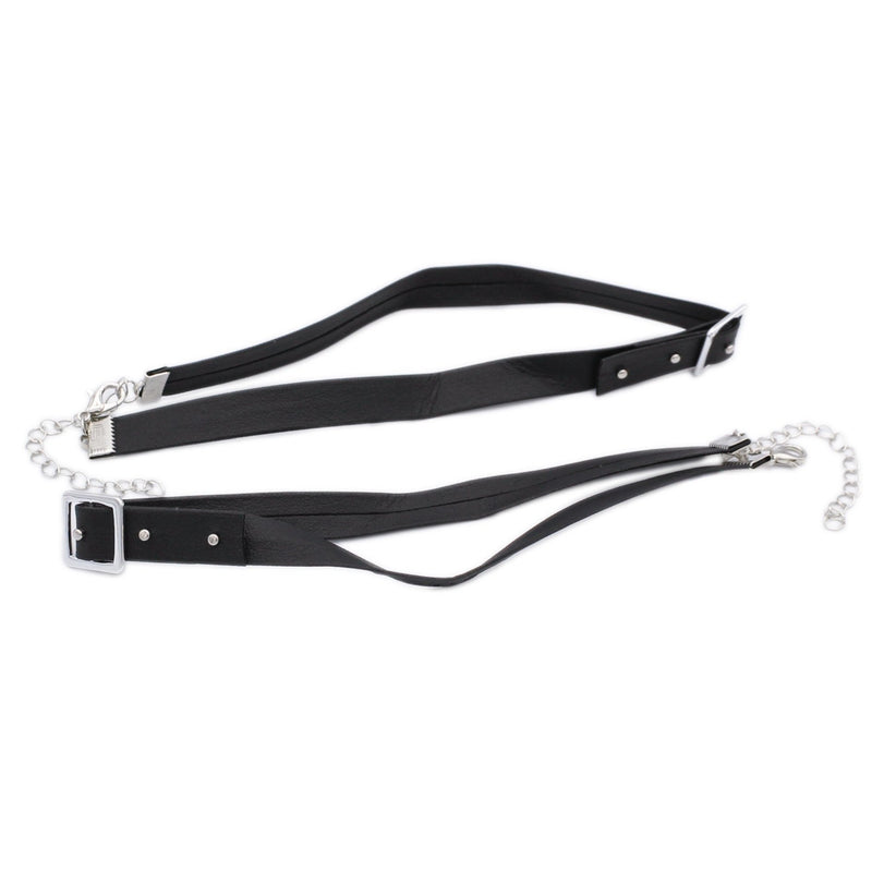 Imitation Leather Choker Necklace 12" Plus Extender - 8mm - 1 Necklace - N239