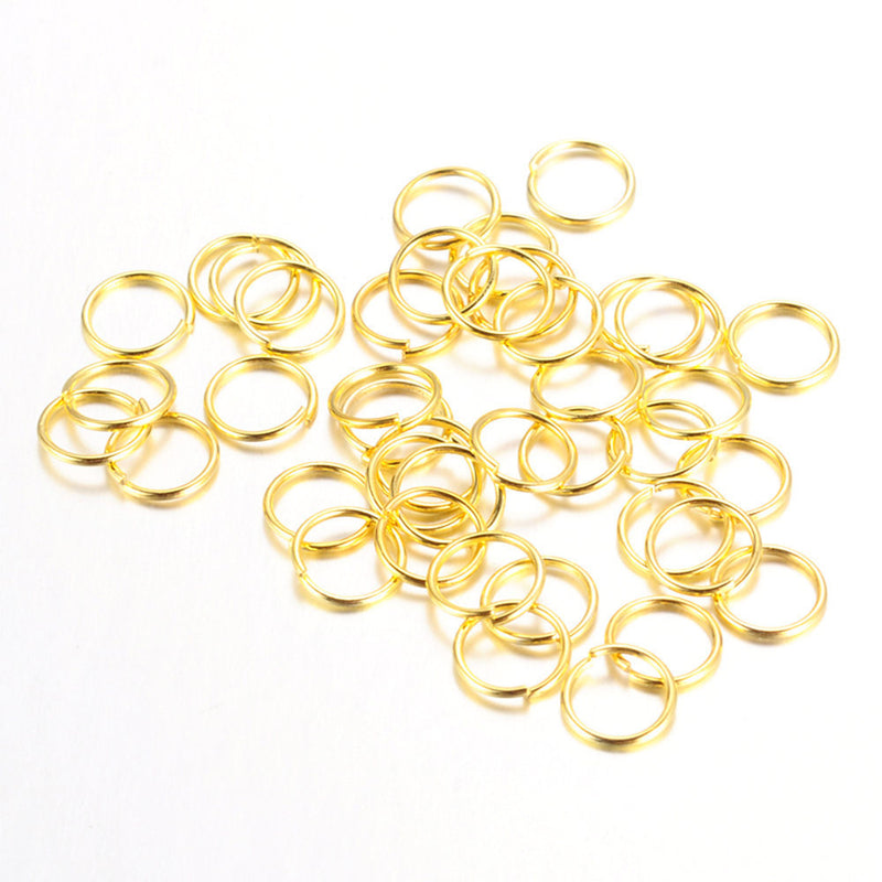 Gold Tone Jump Rings 6mm x 0.7mm - Open 21 Gauge - 500 Rings - J073