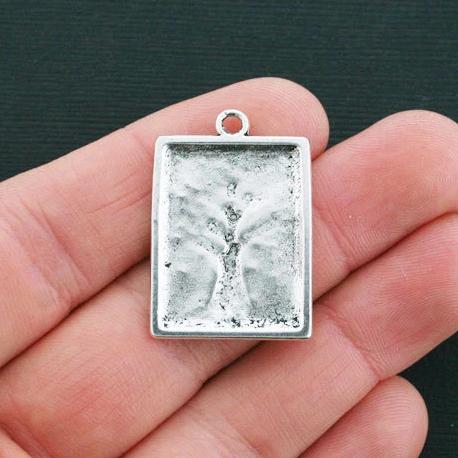 4 Tree of Life Antique Silver Tone Charms - SC4479