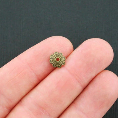 Capuchons de perles de ton bronze antique - 8 mm x 2 mm - 50 pièces - BC1317