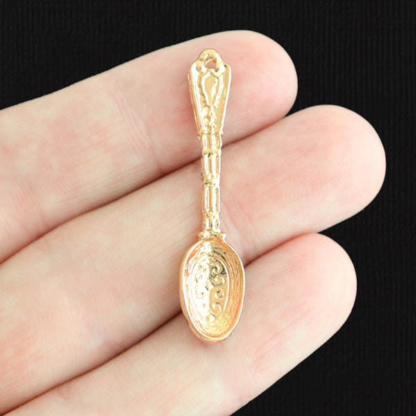 2 Spoon Gold Tone Charms - GC477