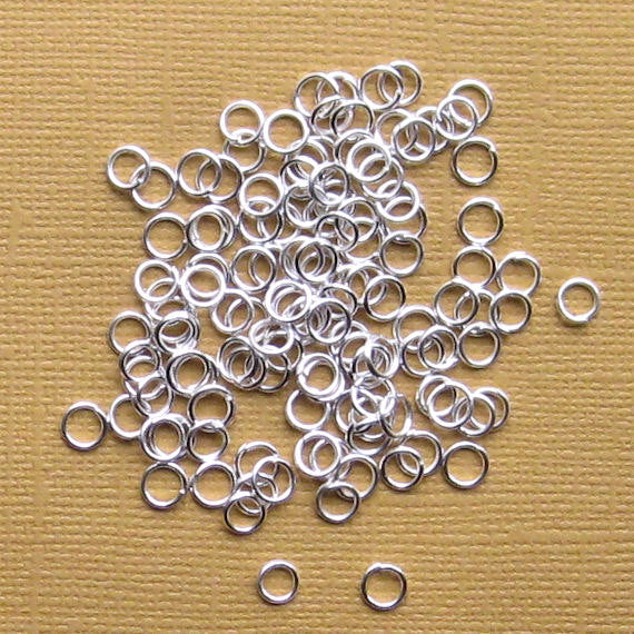 Silver Tone Jump Rings 5mm x 0.8mm - Open 20 Gauge - 1000 Rings - J029