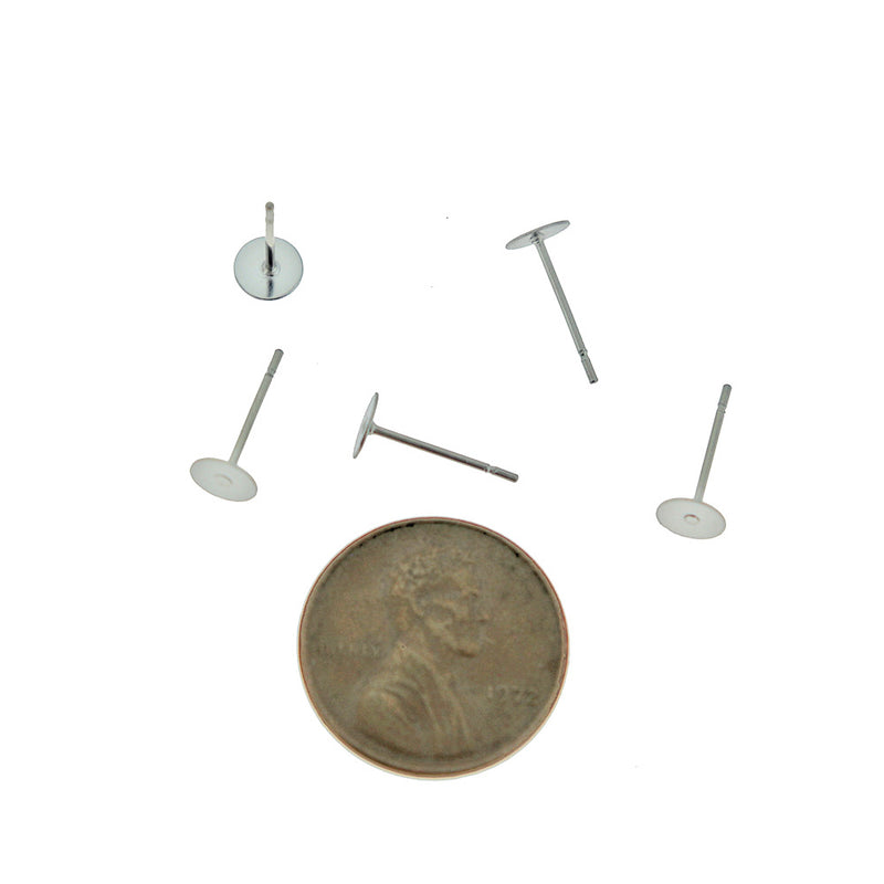 Boucles d'oreilles en acier inoxydable - Bases de clous - 5 mm x 12 mm - 50 pièces 25 paires - FD911