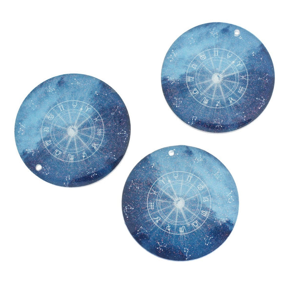 2 breloques en acrylique symboles du zodiaque - K004