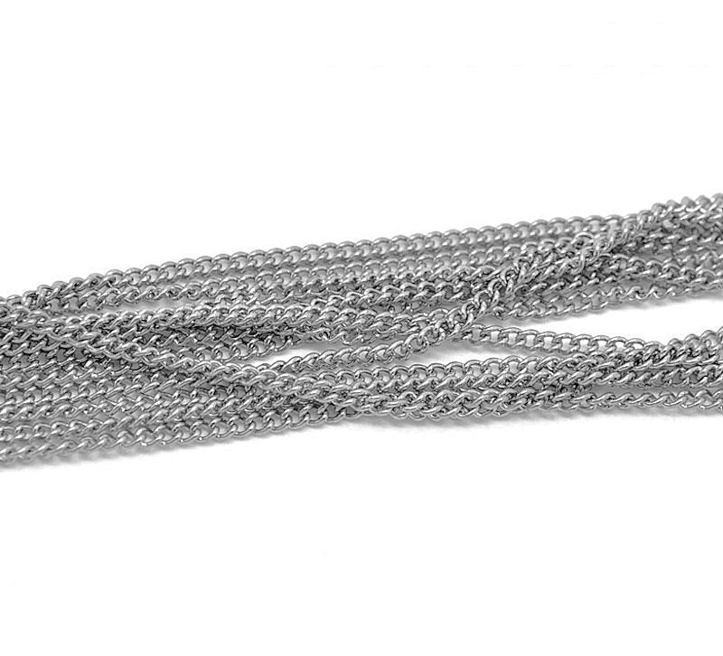BULK 32Ft Stainless Steel Curb Chain 32ft - 2mm - FD078