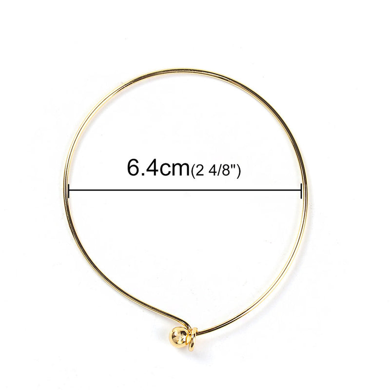 Bracelet ajustable doré - 60 mm - 1 jonc - N407
