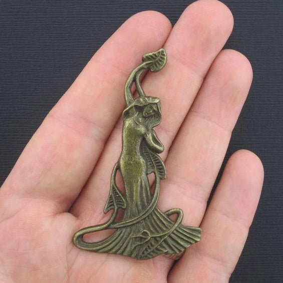 Goddess Antique Bronze Tone Charm - BC300