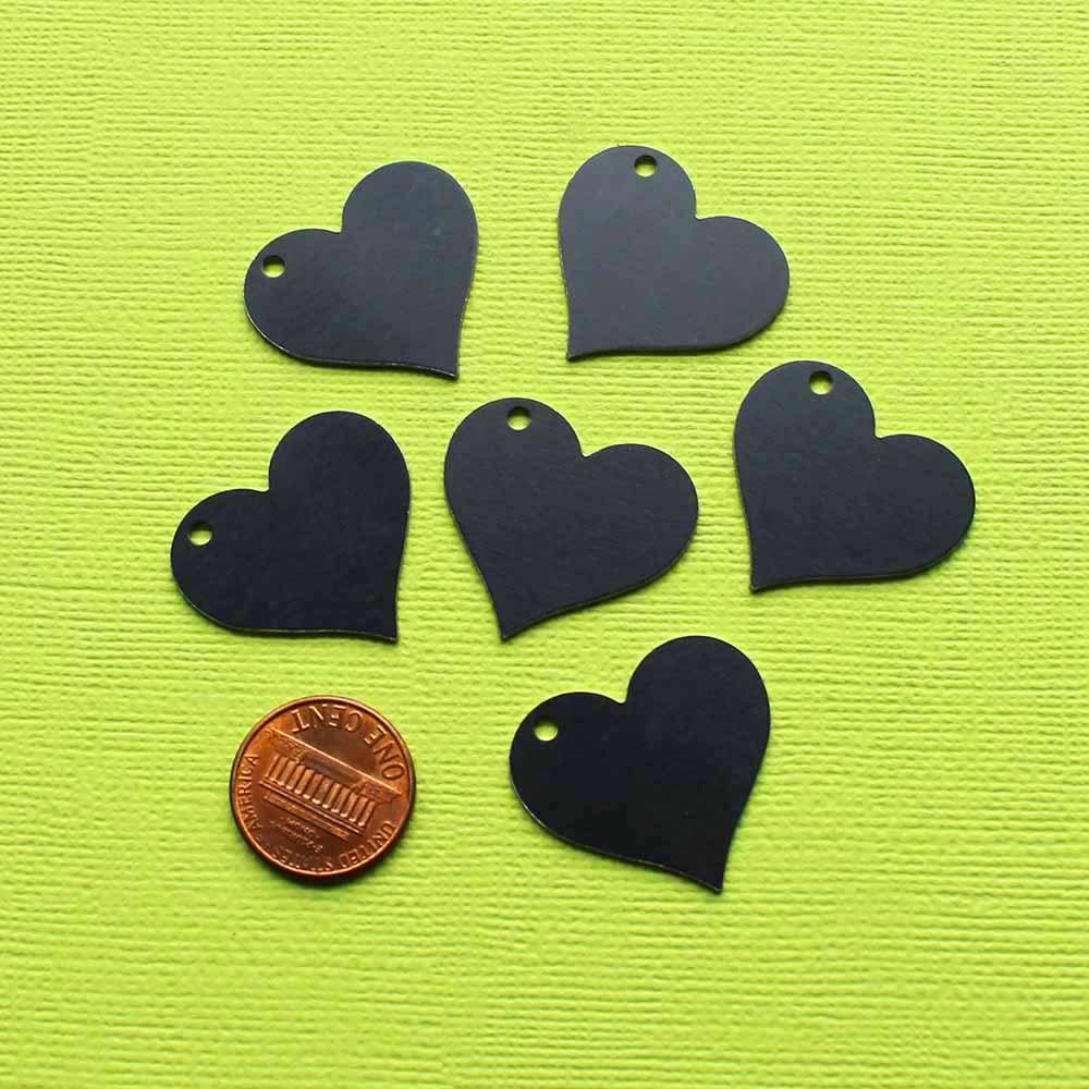10 Aluminum Heart Stamping Blanks - 25mm x 25mm - Choose Your Color!