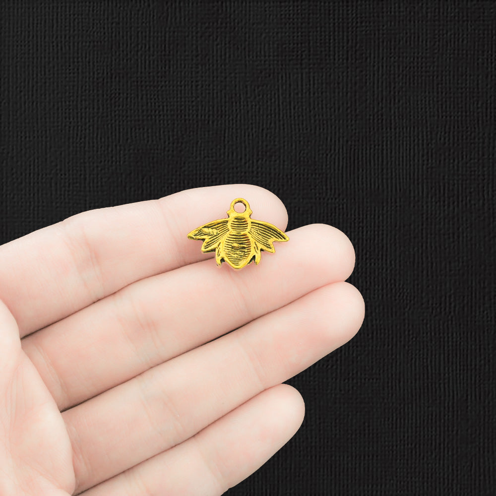 10 breloques abeille dorées - GC029