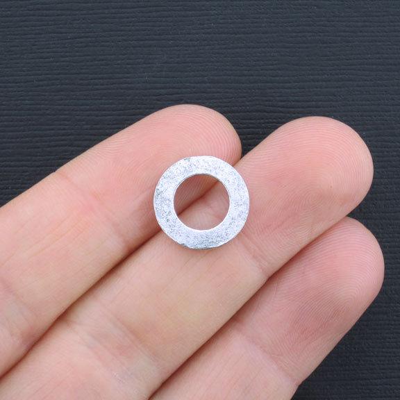 10 Believe Antique Silver Tone Charms - SC2530